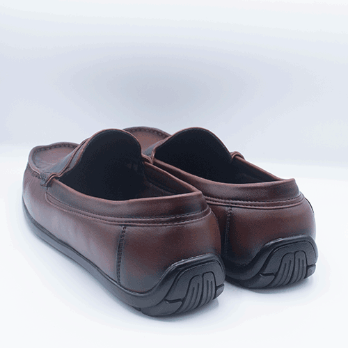 Men’s Slip-on Leather Shoes in Deep Brown GS34