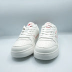 Unisex Low-Top Sneakers Classic White with Black, Red & Green Detail
