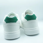 Unisex Low-Top Sneakers Classic White with Black, Red & Green Detail