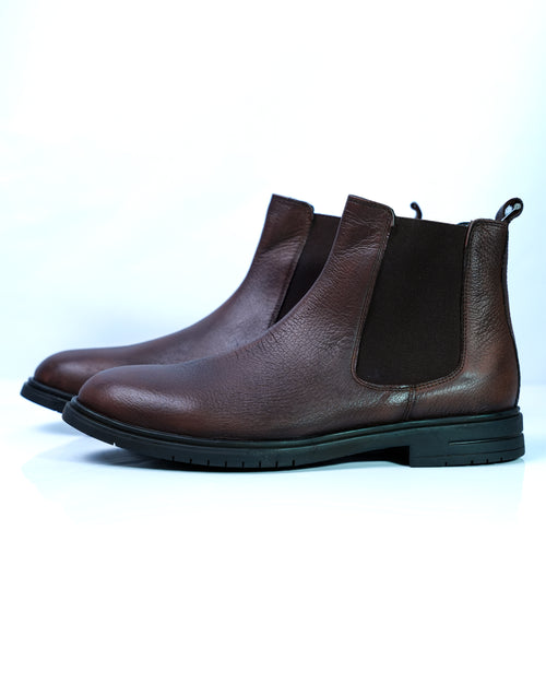 GoldStar Republic Leather men's brown Chelsea boots GS177 – view 2