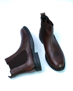 GoldStar Republic Leather men's brown Chelsea boots GS177 – view 3