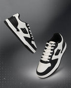 Bond Street men's white and black casual sneakers, PU upper, lace-up — GS171 by GoldStar at Jutapasal Nepal