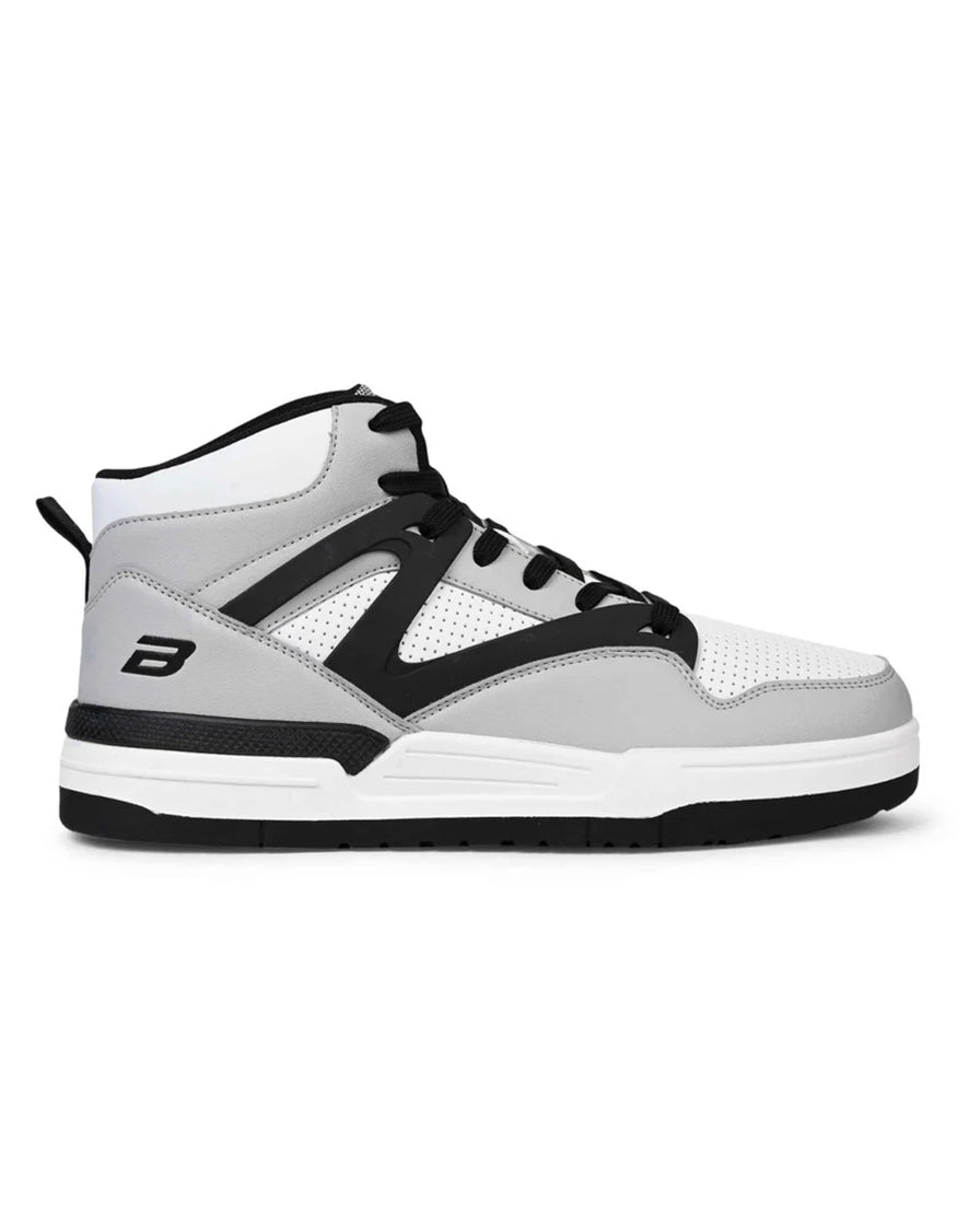Bond Street Men's Grey &amp; Black Casual Sneakers GS172
