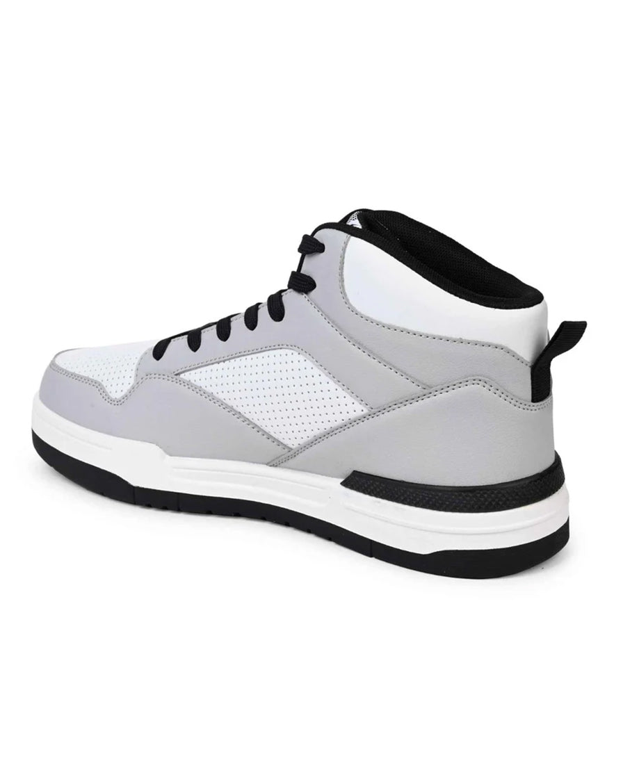 Bond Street Men's Grey &amp; Black Casual Sneakers GS172