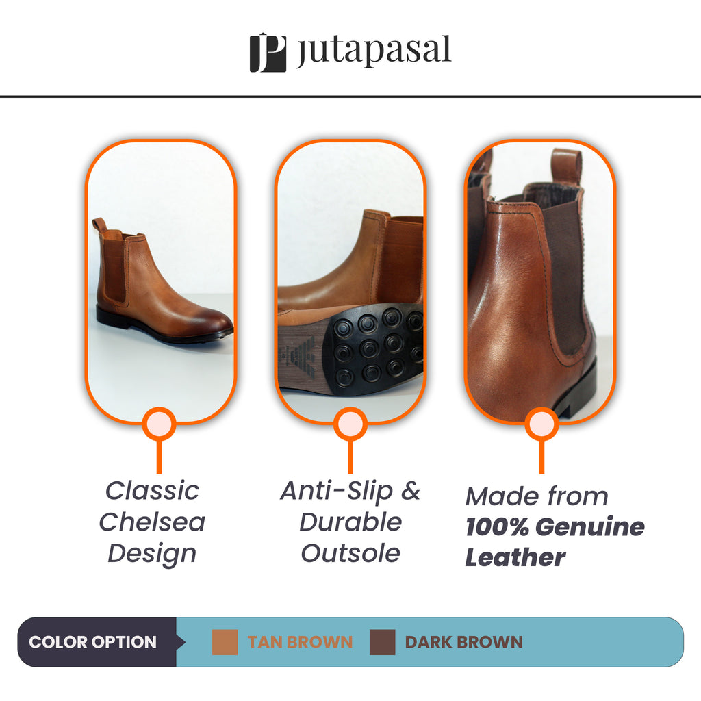 Men's Genuine Leather Chelsea Boots [GS108]
