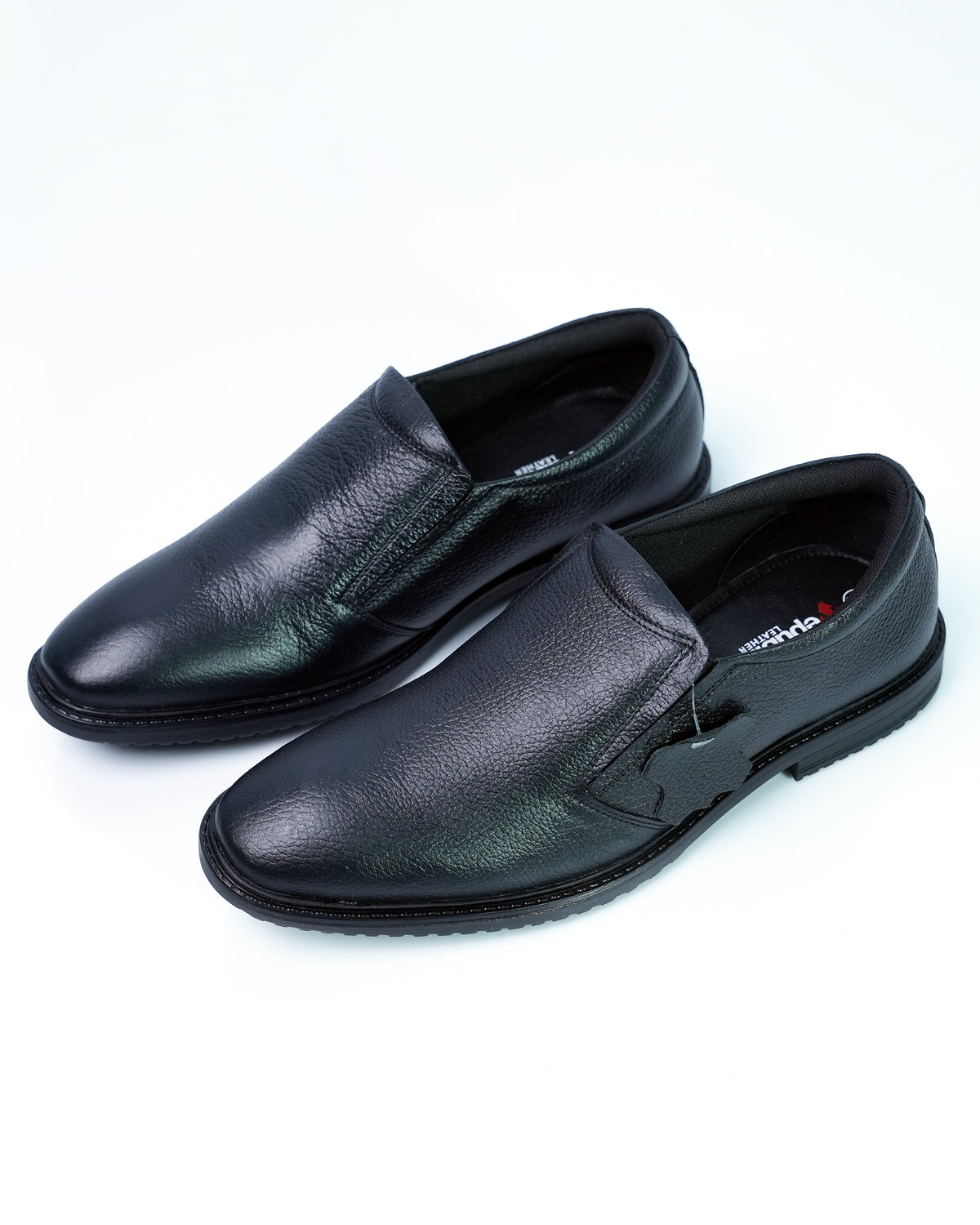 GoldStar Republic Leather GS176 black genuine leather slip-on loafers for men