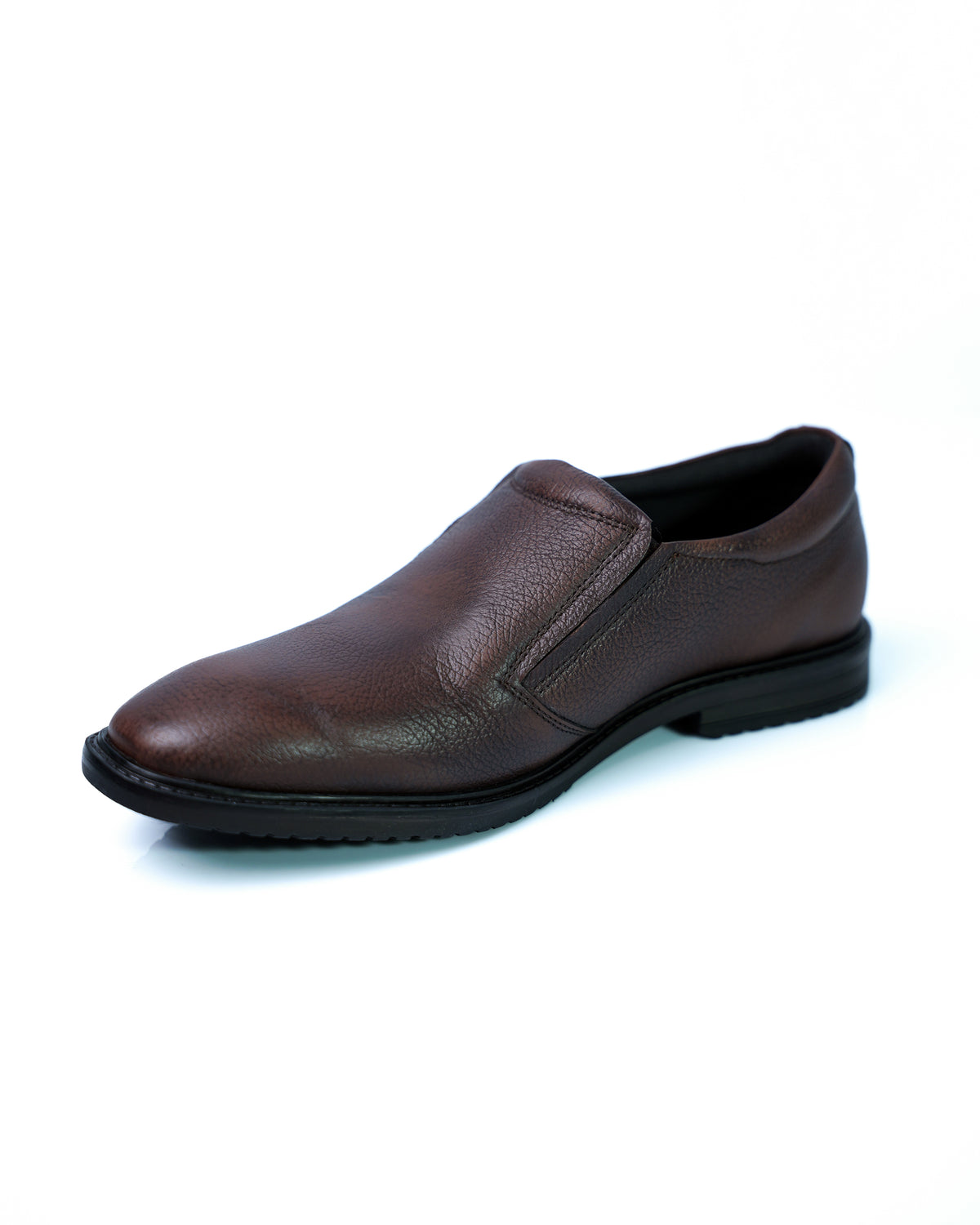 GoldStar Republic Leather GS176 brown genuine leather slip-on loafers for men