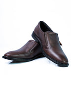 GoldStar Republic Leather GS176 brown genuine leather slip-on loafers for men