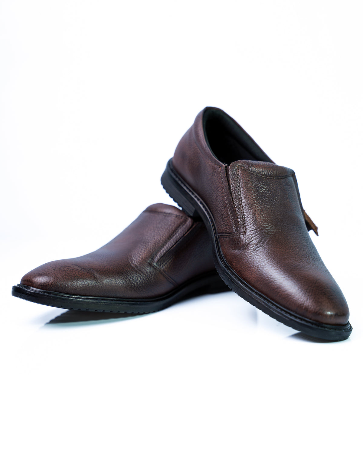 GoldStar Republic Leather GS176 brown genuine leather slip-on loafers for men