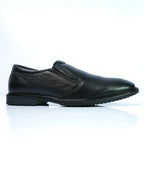 GoldStar Republic Leather GS176 black genuine leather slip-on loafers for men