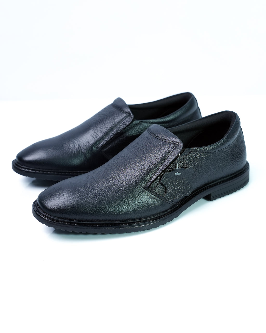 GoldStar Republic Leather GS176 black genuine leather slip-on loafers for men