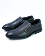 GoldStar Republic Leather GS176 black genuine leather slip-on loafers for men