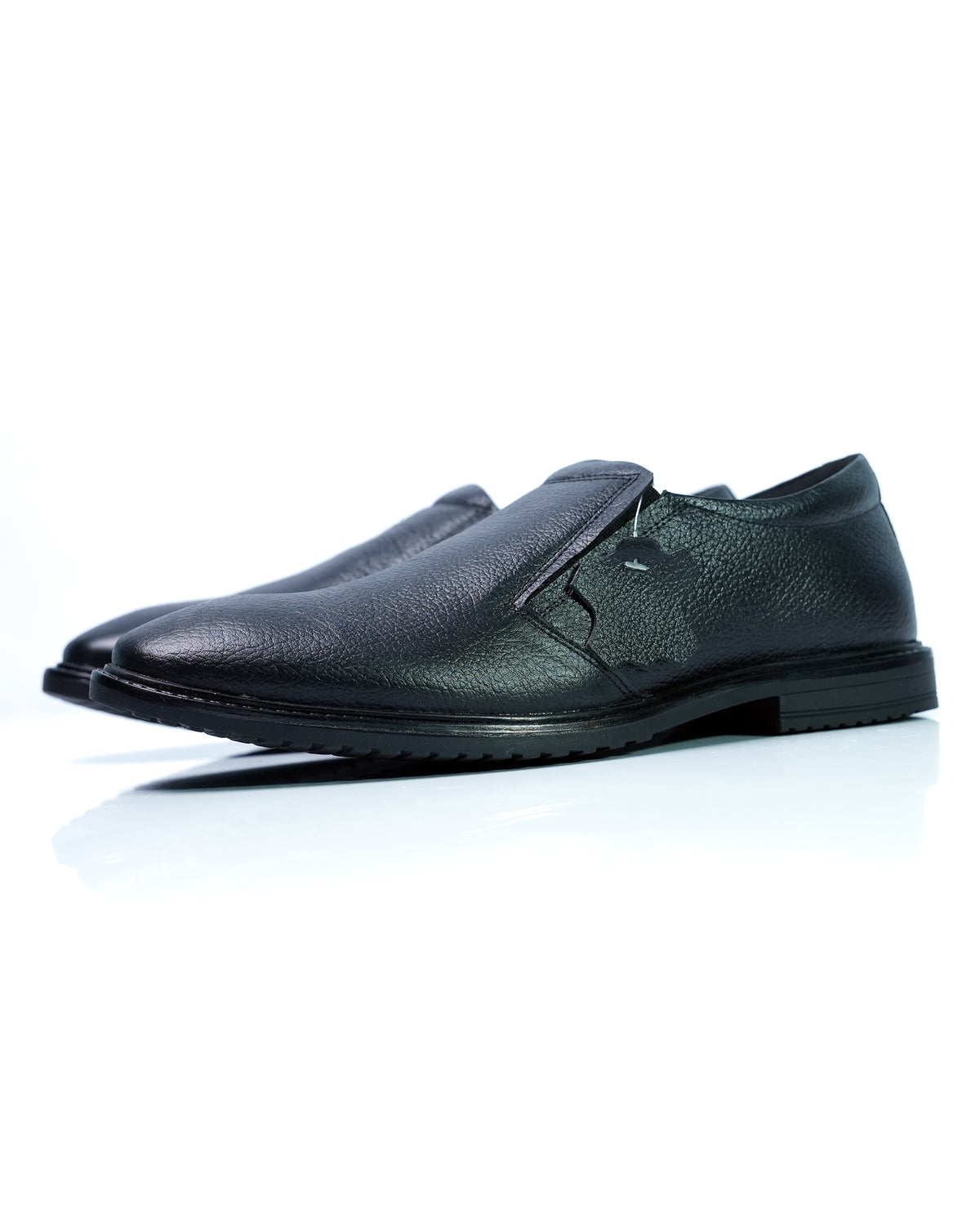 GoldStar Republic Leather GS176 black genuine leather slip-on loafers for men