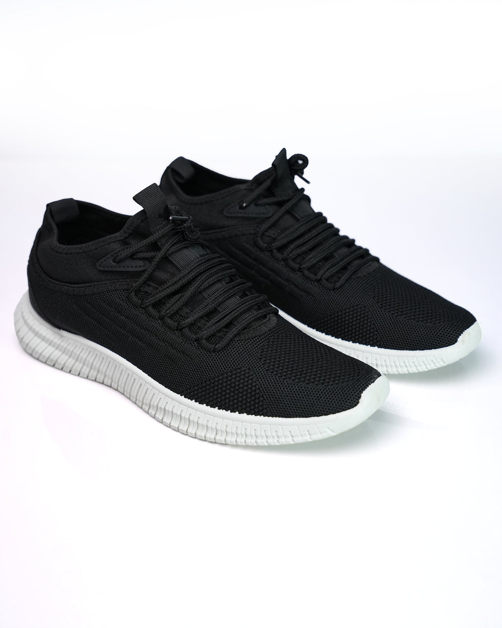 Goldstar Black Flyknit Casual Running Shoes For Men GS160