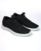 Goldstar Black Flyknit Casual Running Shoes For Men GS160