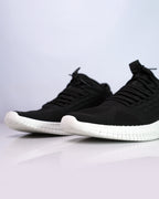 Goldstar Black Flyknit Casual Running Shoes For Men GS160