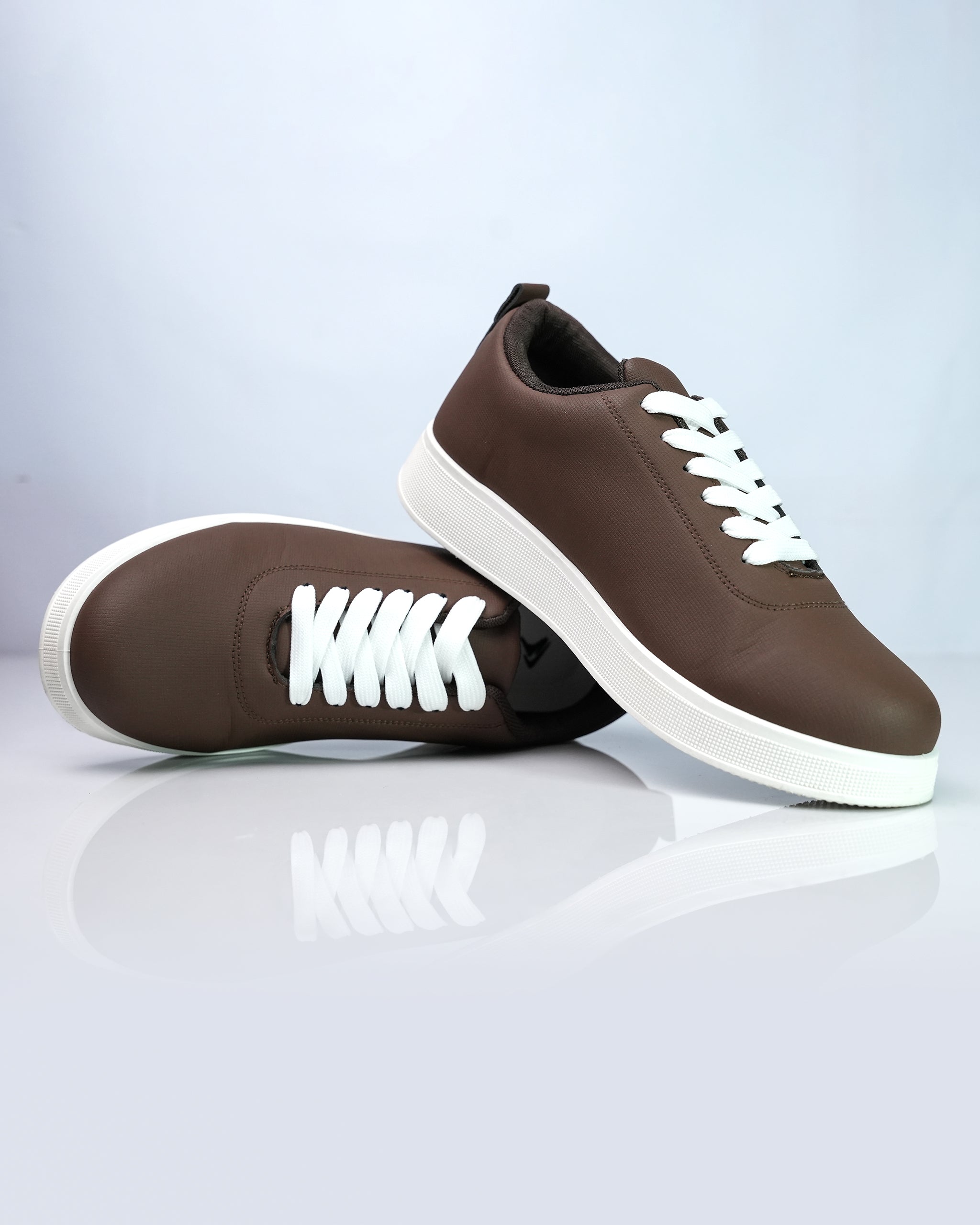 Goldstar Coffee Brown Minimalist Casual Sneakers For Men GS159
