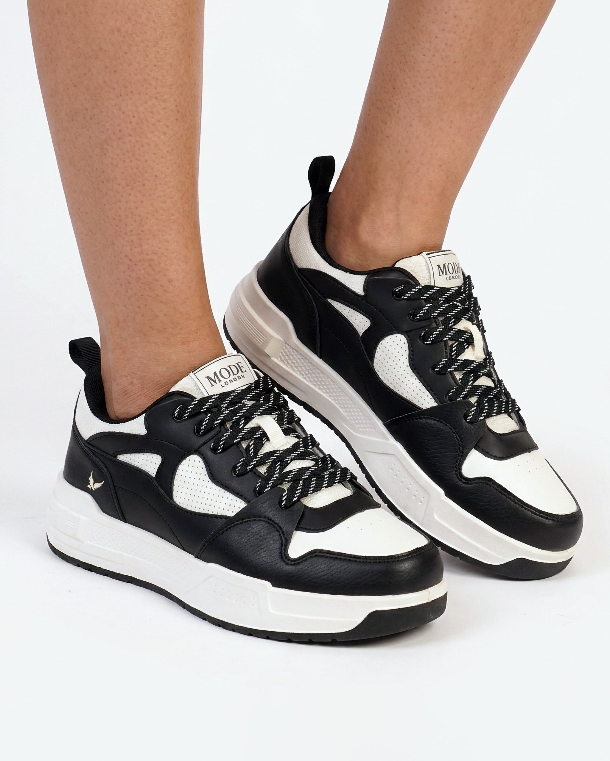 Goldstar Black Off-White Chunky Casual Sneakers For Men GS161