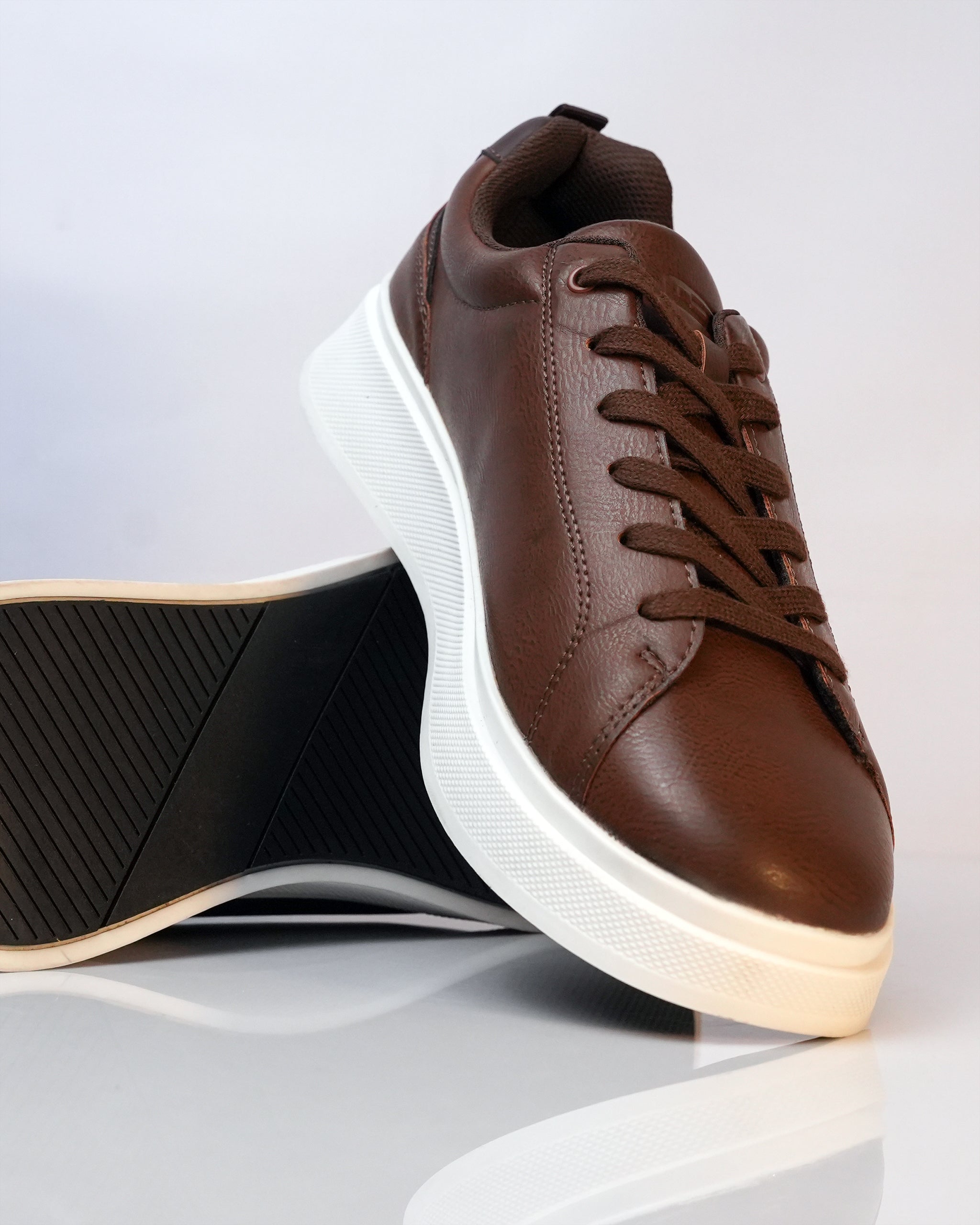 Goldstar Dark Brown Casual Low-Top Sneakers For Men GS167