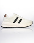 Goldstar White Black Stripe Retro Running Shoes For Women LS005