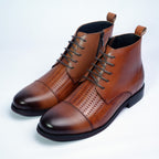 Men's Two‑Tone Leather Dress Boots [GS107]