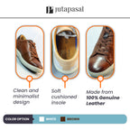 Men's Minimal Leather Sneakers [GS104]