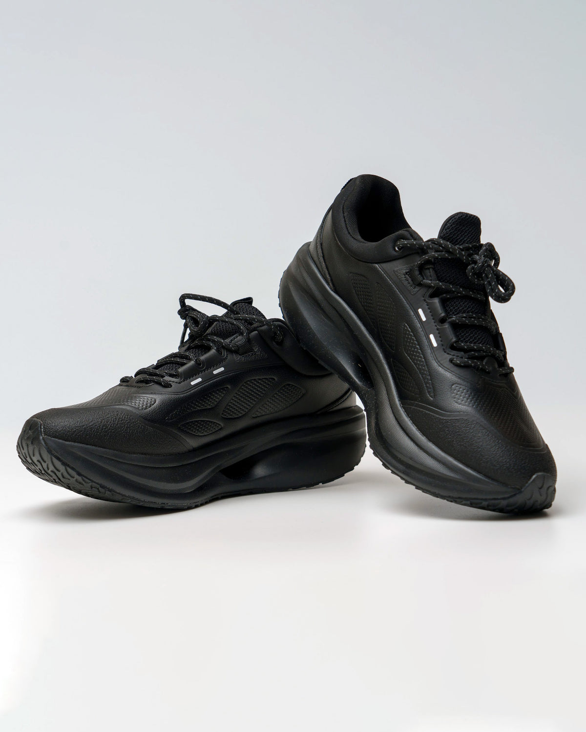 Black PESPANDA Men’s Orthopedic Rocker-Bottom Shoes GS184 – Jutapasal