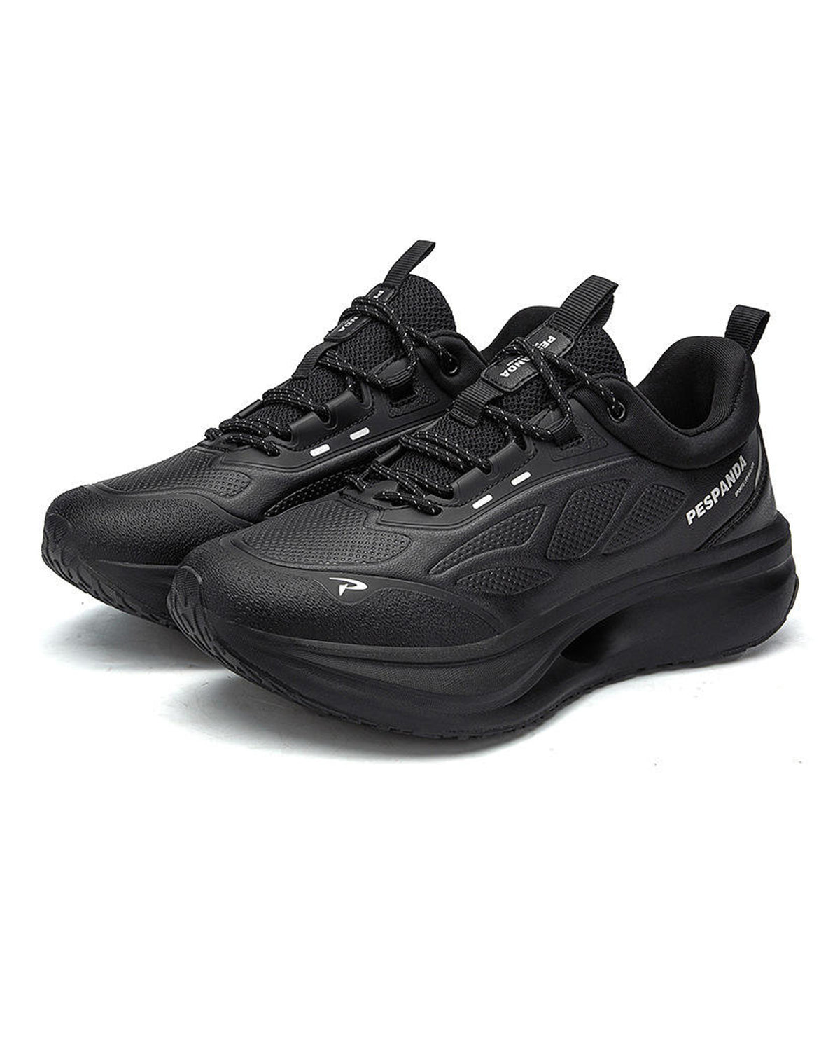 Black PESPANDA Men’s Orthopedic Rocker-Bottom Shoes GS184 – Jutapasal