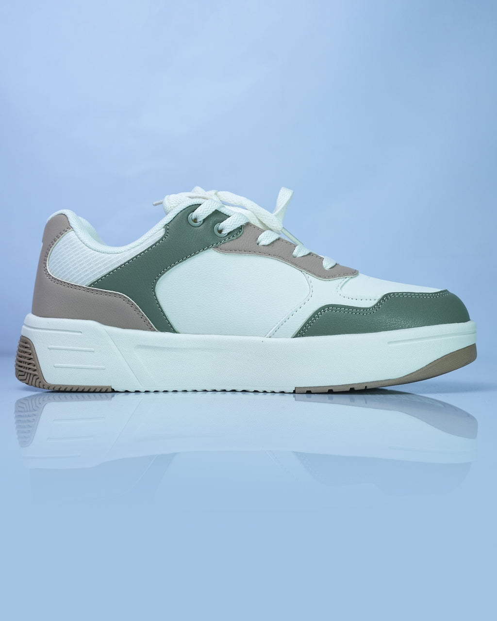 SONGTA White Beige Olive Casual Sneakers For Men GS169