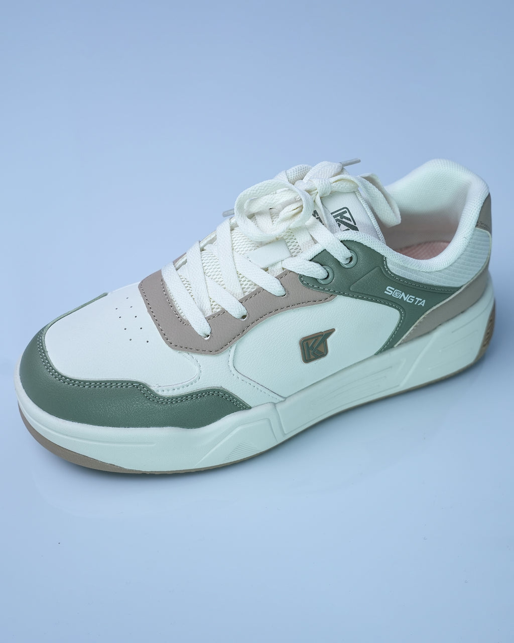 SONGTA White Beige Olive Casual Sneakers For Men GS169