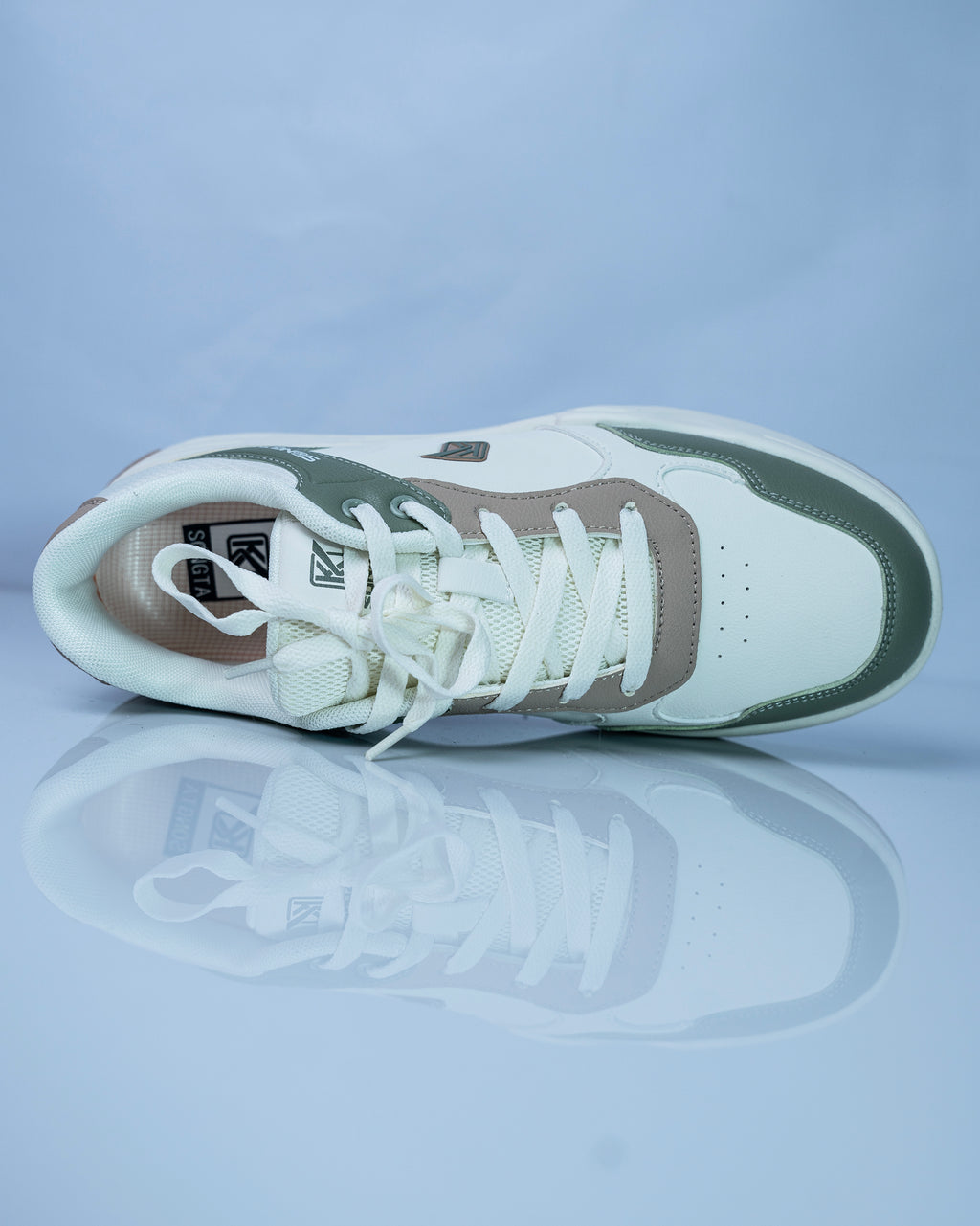 SONGTA White Beige Olive Casual Sneakers For Men GS169