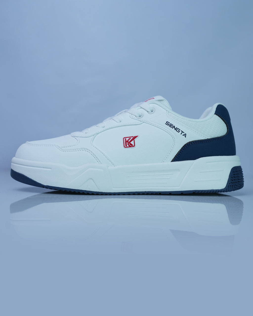 SONGTA White Navy Casual Sneakers For Men GS170