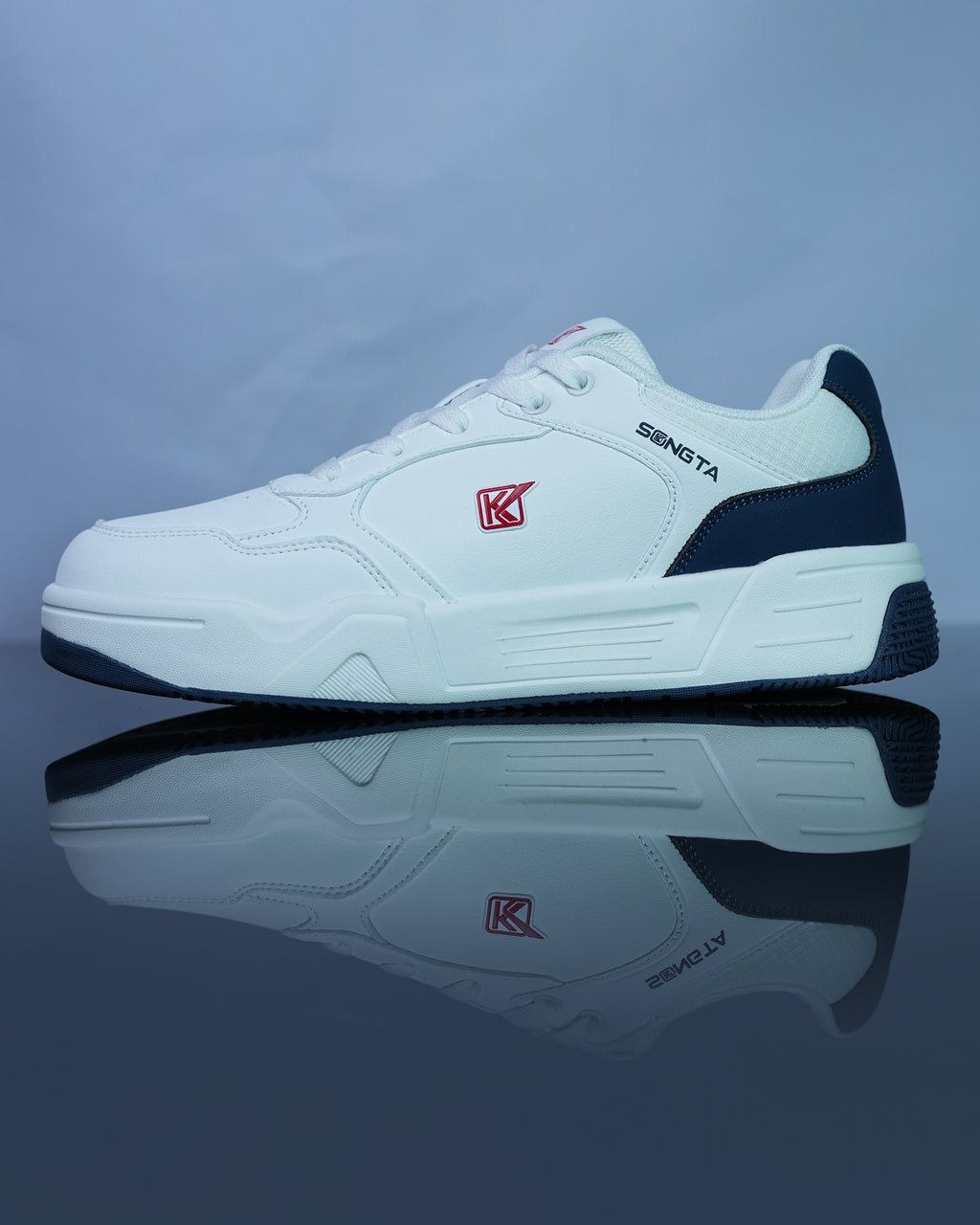 SONGTA White Navy Casual Sneakers For Men GS170