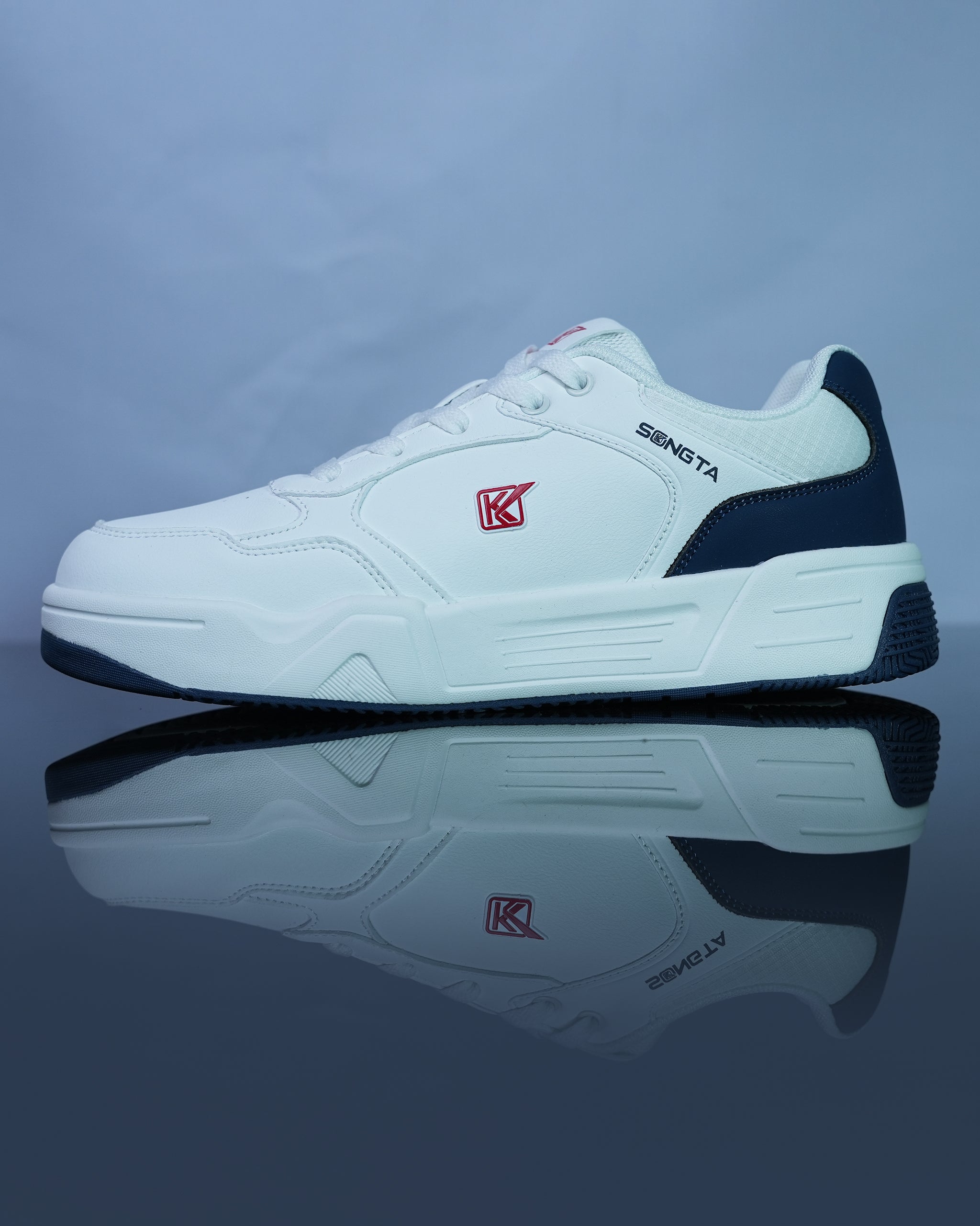 SONGTA White Navy Casual Sneakers For Men GS170