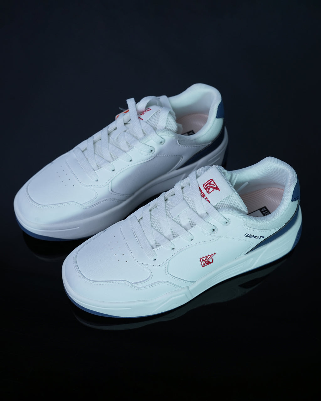 SONGTA White Navy Casual Sneakers For Men GS170