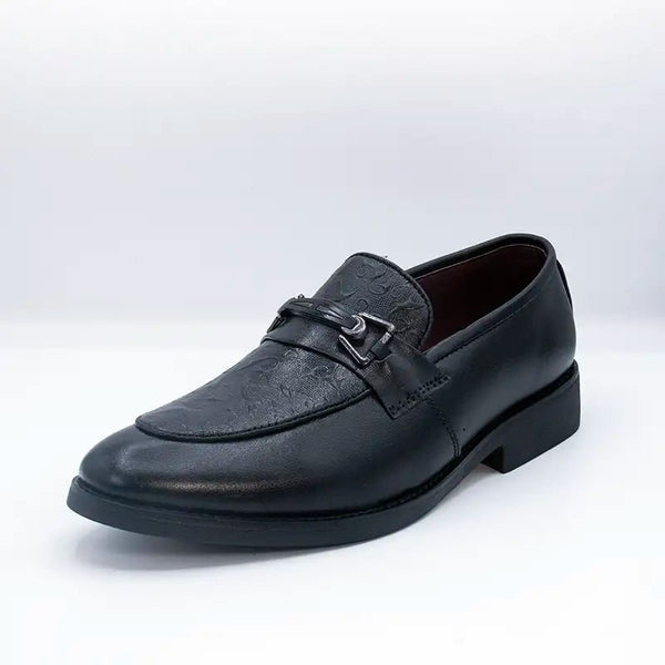 Men's Black Genuine Leather Party Shoes GS94