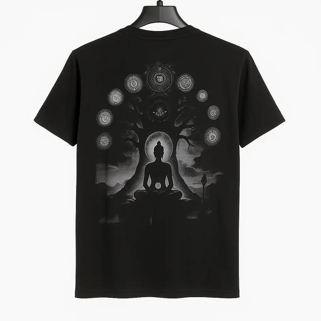 Black T-shirt Featuring a Colorful Graphic Print GC22 - Jutapasal