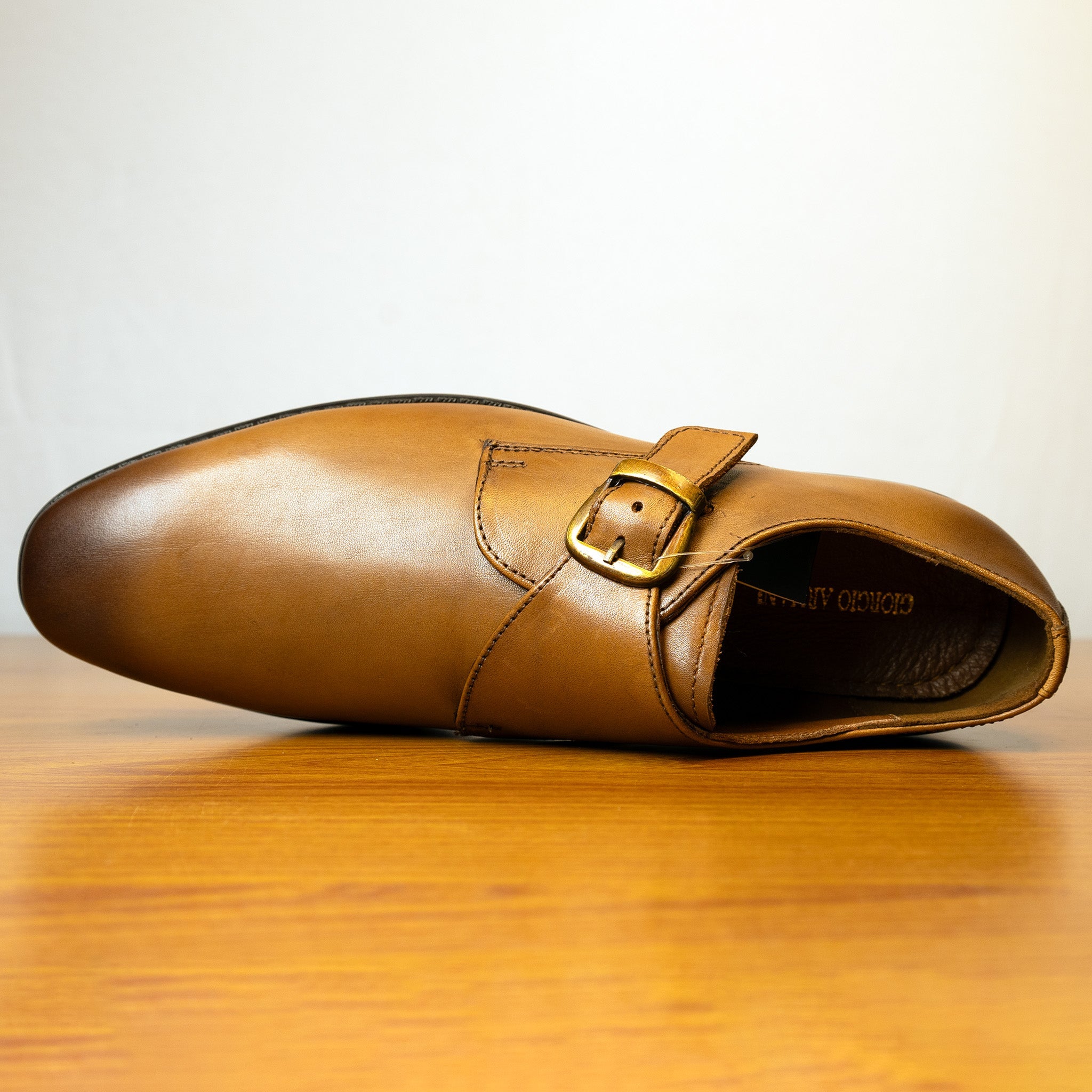 Classic Black Single Monk Strap Shoes [GS122] - Jutapasal
