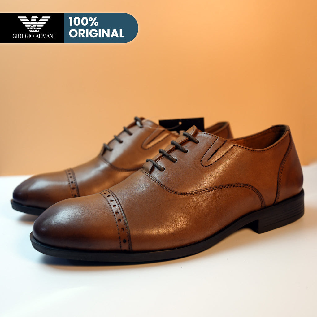Classic Brown Cap - Toe Oxfords with Brogue Detailing [GS120] - Jutapasal