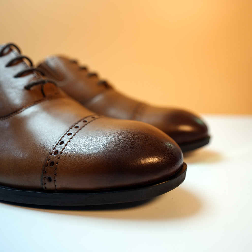 Classic Brown Cap - Toe Oxfords with Brogue Detailing [GS120] - Jutapasal