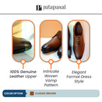 Classic Brown Leather Derby Shoes [GS121] - Jutapasal