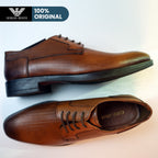 Classic Brown Leather Derby Shoes [GS121] - Jutapasal