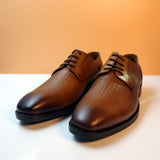 Men's Genuine Leather Textured Derby Shoes GS121