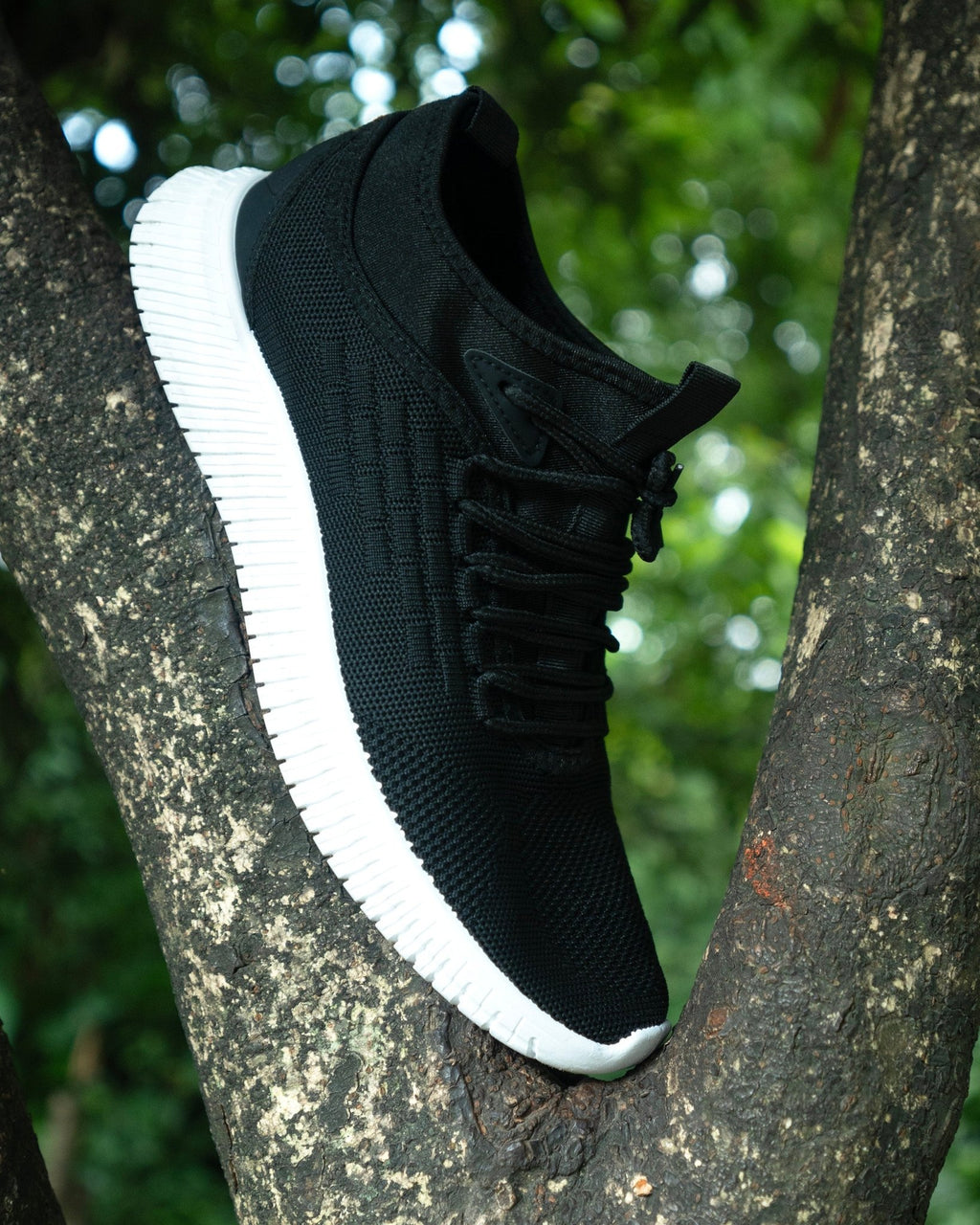 Goldstar Black Flyknit Casual Running Shoes For Men GS160 - Jutapasal