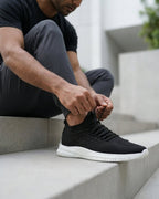 Goldstar Black Flyknit Casual Running Shoes For Men GS160 - Jutapasal