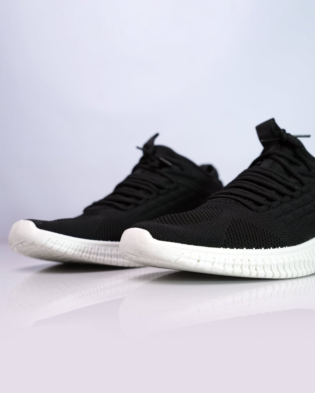 Goldstar Black Flyknit Casual Running Shoes For Men GS160 - Jutapasal