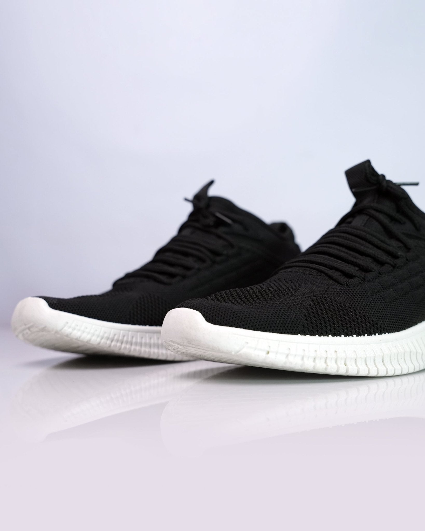 Goldstar Black Flyknit Casual Running Shoes For Men GS160 - Jutapasal