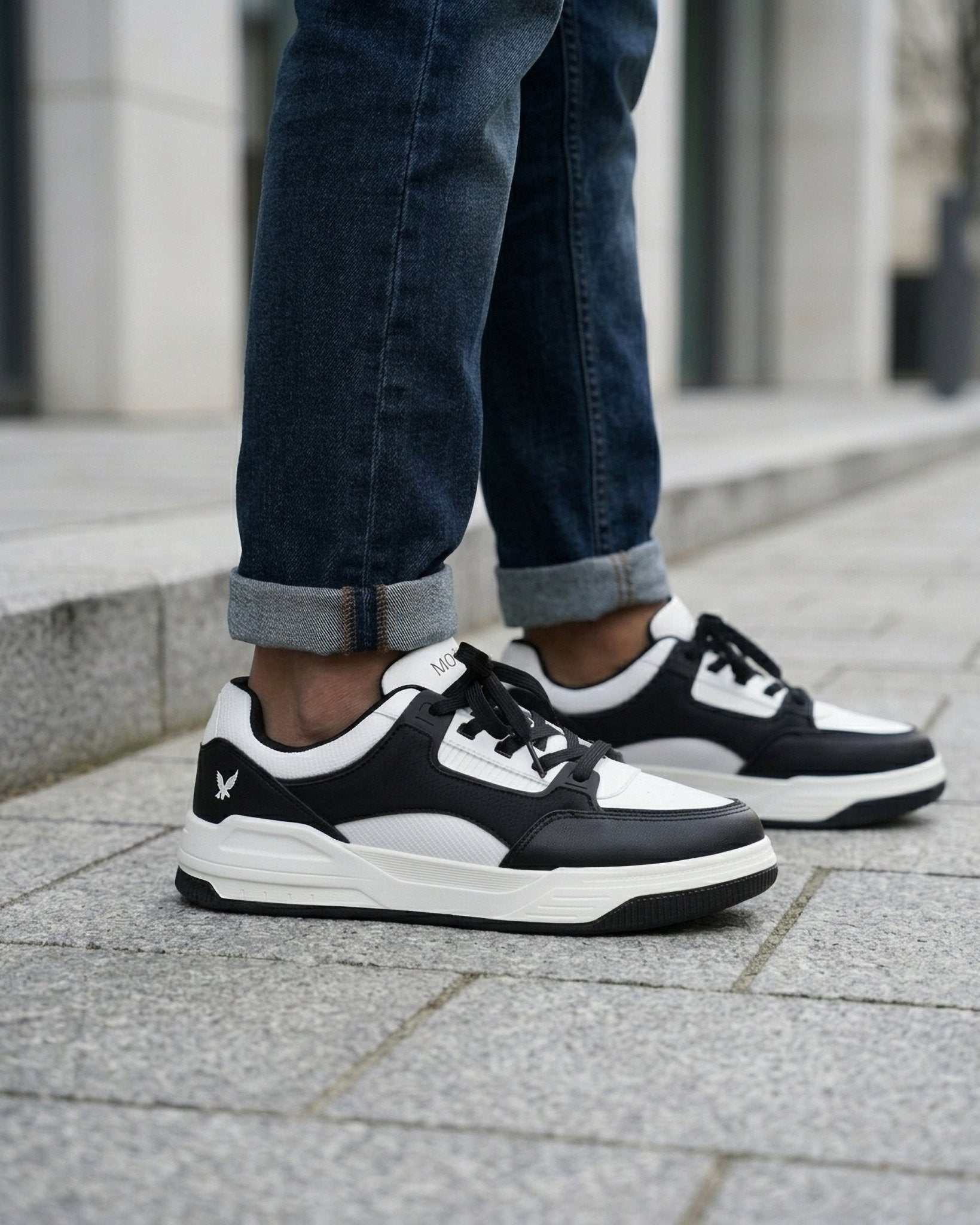 Goldstar Black White Panda Colorway Casual Sneakers For Men GS158 - Jutapasal