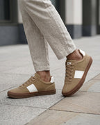 Goldstar Khaki Beige Casual Low-Top Sneakers For Men GS157 - Jutapasal