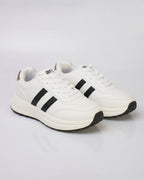 Goldstar White Black Stripe Retro Running Shoes For Women LS005 - Jutapasal